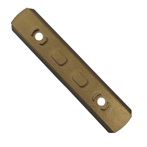 Picatinny Rail Section - 4in Aluminum Mount, 9-Slot, Tan