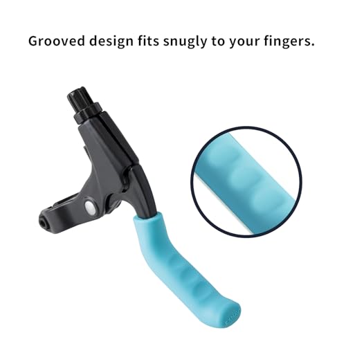 Silicone Brake Lever Covers for Bikes - Anti-Slip Handle Sleeves - Blue
