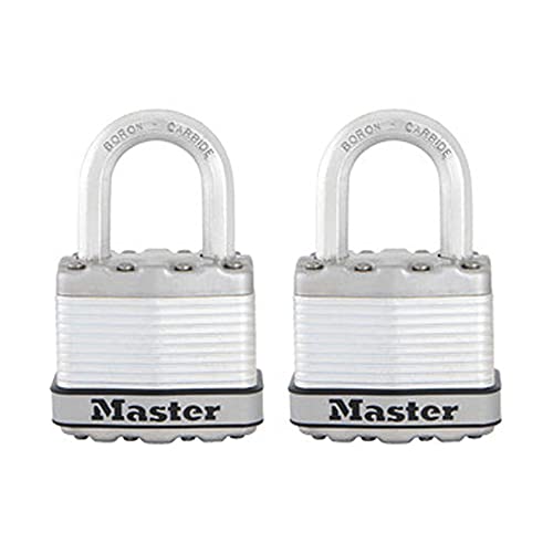 Master Lock M1XT Magnum Heavy Duty Padlock with Key, 2 Pack Keyed-Alike