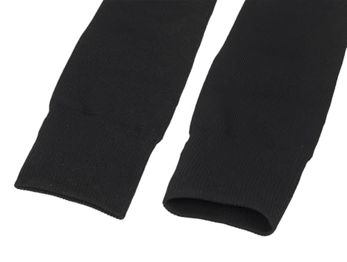Over-the-Calf Athletic Tube Socks for Baseball and Soccer - Black, Large