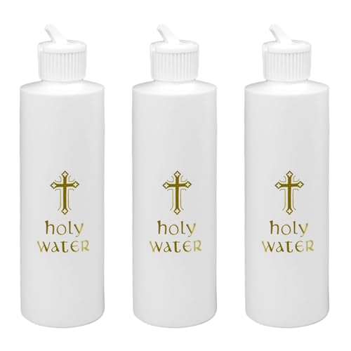 3 Pack 250ml Holy Water Bottles, Reusable Plastic Containers for Religious Use