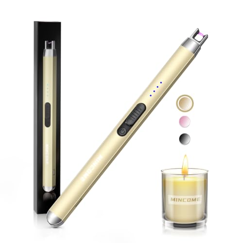 Electric Candle Lighter - Rechargeable USB Plasma Arc - Gold