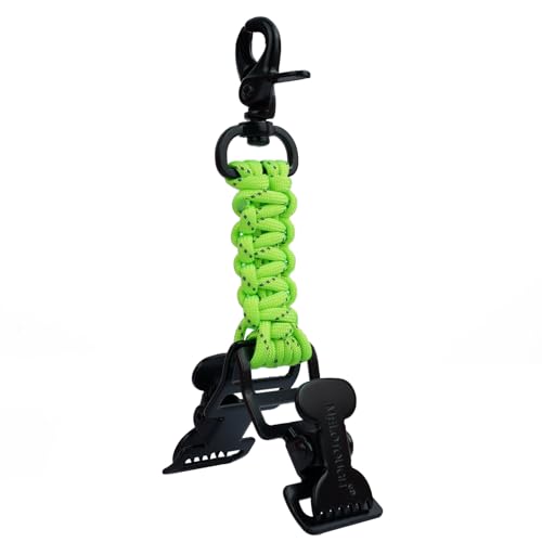 Tactical Glove Clip Holder - Heavy-Duty Alligator Clips - Lime