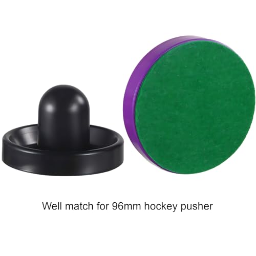 Hockey Mallet Felt Pads - Self Adhesive Replacement for 96 mm Pushers - 8 Pack Green