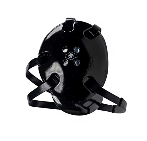 Matman Original Wrestling Headgear Black-Black - 4-Strap Vinyl Ear Guard for Men & Women