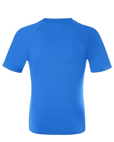 Boys' Compression Shirt - Youth Sports Base Layer Top, Royal Blue, Large