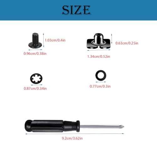 Football Back Plate Screw Kit - 6 PCS Carbon Steel Fasteners