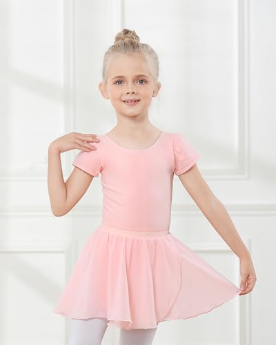 Chiffon Wrap Tutu Skirt for Girls - Fluffy Ballet Dress 10-11 Years / Pink