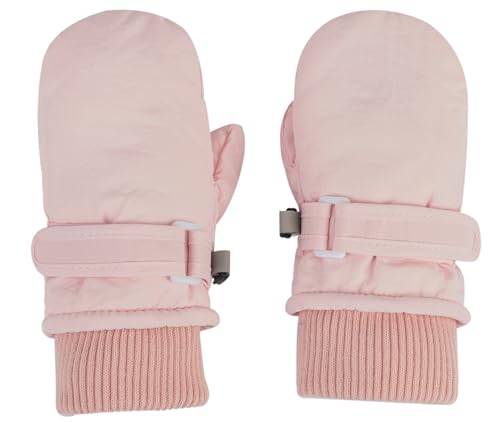 Warm Ski Gloves for Kids - Thickened Cold Weather - Pink, 2-4 Years