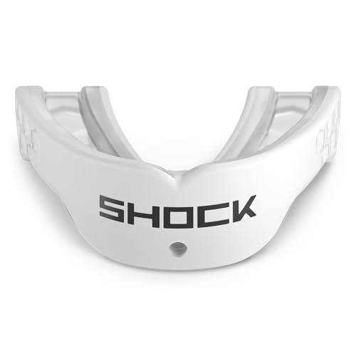 Shock Doctor White Adult Gel Max Mouth Guard – Custom Fit, Heavy Duty Protection