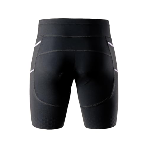 Women's Plus Size Triathlon Shorts with Pockets, 8-Inch Inseam