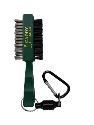 Caddy Cleaner Masters Green Golf Club Brush - Mini Magnetic Dual-Sided Cleaner