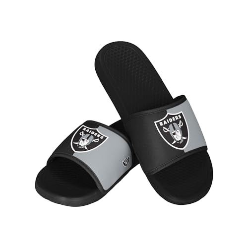 Men's NFL Team Logo Slide Sandals - Las Vegas Raiders 9-10