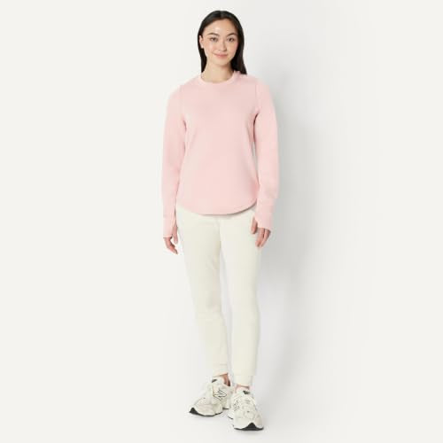 Relaxed-Fit Long Sleeve Crewneck Sweatshirt - Medium Dusty Pink