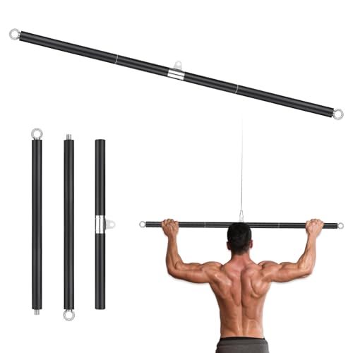 Prebene Lat Pull Down Bar Dual Hook Cable Attachment - Heavy Duty Lat Bar Straight Bar (Variation: straight bar B)