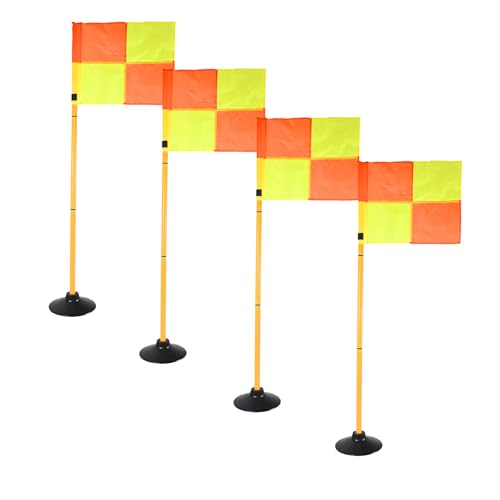 Soccer Corner Flags Set with Adjustable Training Poles - Set of 4