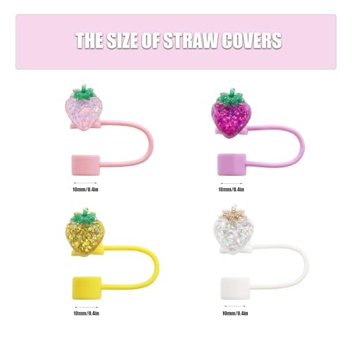 Strawberry Silicone Straw Topper for Stanley Cup - 10mm