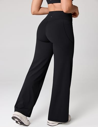 UNISSU No Front Seam Wide Leg Pants 31'' Medium Black