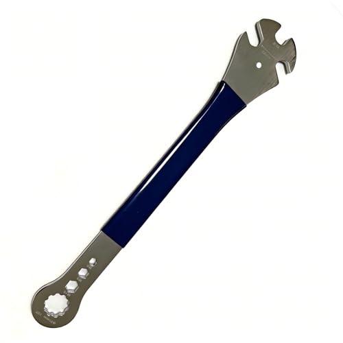4-in-1 Bicycle Pedal Wrench with Non-Slip Grip - 15mm/9/16"