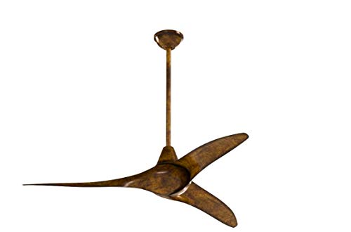 52-Inch Distressed Koa Ceiling Fan with Remote Control