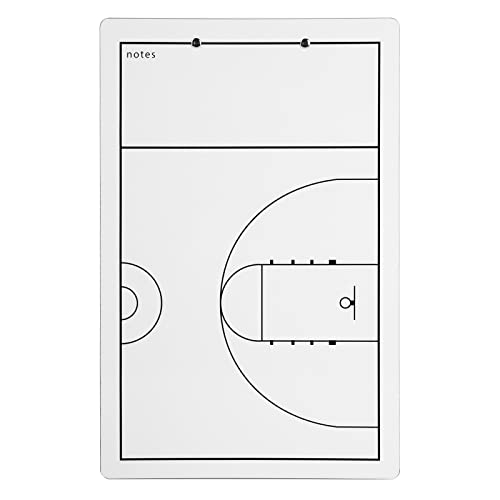 Dry Erase Basketball Clipboard - Double Sided Coaching Board, 14.5" x 9.5"