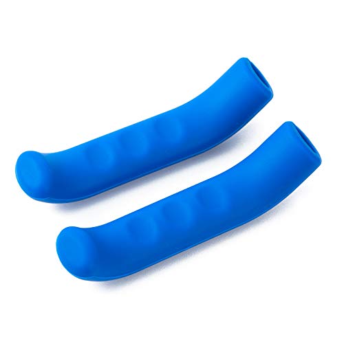 Silicone Bike Brake Lever Grip Covers - Anti-Slip Handle Sleeves - Blue