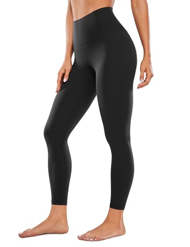 CRZ YOGA Double Seamed High Waist Leggings 25in Black Medium for Yoga