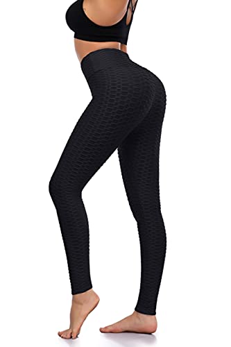 High Waist Scrunch Butt Leggings for Women - Textured Yoga Pants