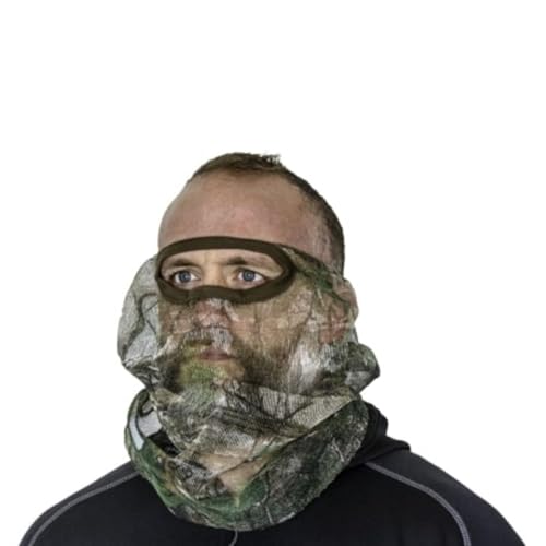 3/4 Facemask - Realtree Edge Camo Hunting Mask with Adjustable Nose Piece