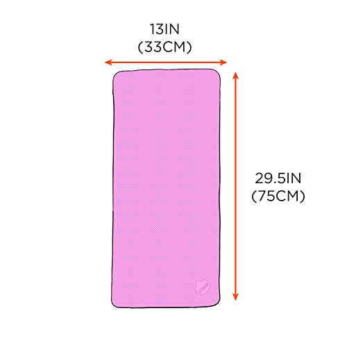 Cooling Towel for Instant Relief - Pink, 13in x 29.5in