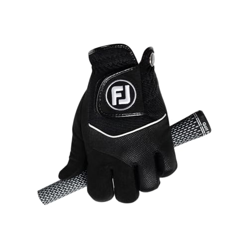 Men's RainGrip Golf Gloves - Black, Medium-Large, Pair