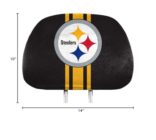 NFL Headrest Cover - Pittsburgh Steelers Team Colors 10" x 14"