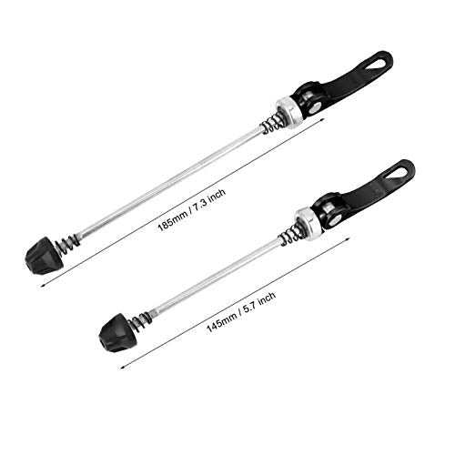 MTB Quick Release Skewers - Aluminum Alloy, 145/180 mm - Silver & Black