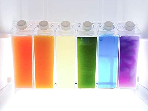 Clear Milk Carton Water Bottle - Stylish and Fun Design