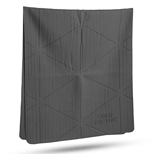 Gray PVA Cooling Towel Neck Wrap - Instant Relief, UPF 50+ Sun Protection, Reusable