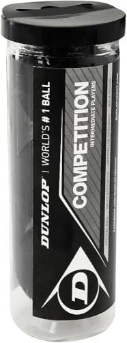 Competition Squash Ball - Single Yellow Dot, 3-Ball Tube