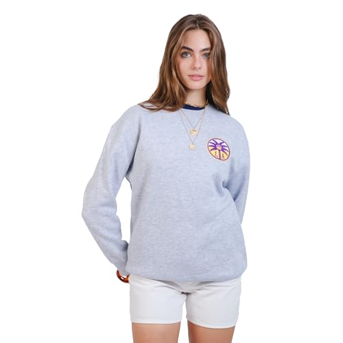 Women's WNBA Official Velvet Plush Crew Sweatshirt - Los Angeles Sparks, Medium, Heather Gray