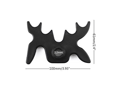 Moose Head Billiard Cue Bridge Heads - Pack of 2, Black