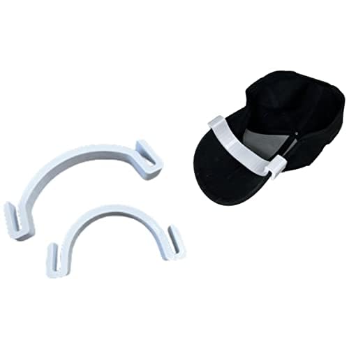 KTD Hat Shaper/Hat Curving Band/Bill Bender/Brim Bender Hat Bender Brim Bender Forming Tool for Perfect Curve Shaper Era Fitted Hat Made in USA - Two (2) Sizes for Custom Adjustable fit White