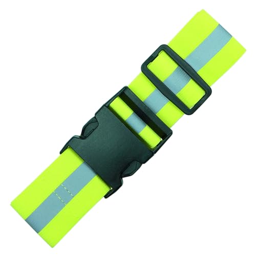 Reflective Elastic Belt for Running, Cycling & Walking - Lime Green