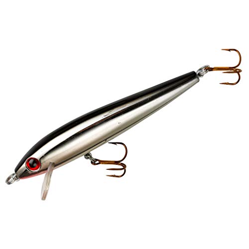 Minnow Shallow Water Crankbait Fishing Lure - 3.5 Inch Silver/Black