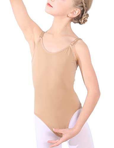 Girls Seamless Camisole Bodysuit - Nude, Size 8-9 Years