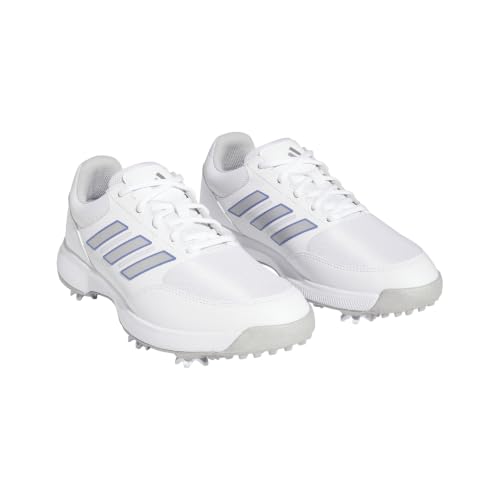 adidas Women's Tech Response 3.0 Golf Shoes - Size 7.5 White/Silver Metallic/Blue Fusion