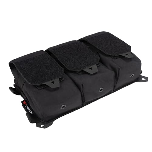 Tactical Triple Magazine Pouch with Quick Release - Light Black