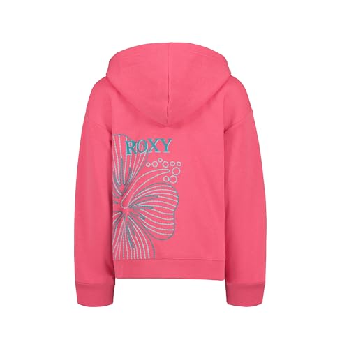 Roxy Kids Coastal Cruiser Zip Hoodie Big Kid 8-10 Pink Hibiscus