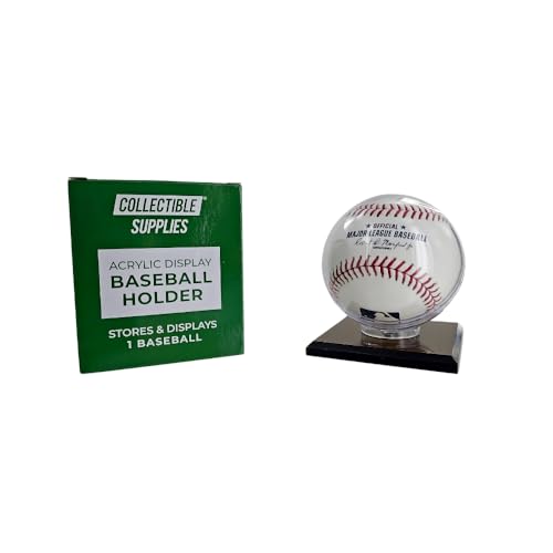 Acrylic Baseball Display Case Holder with Black Base - Qty 1