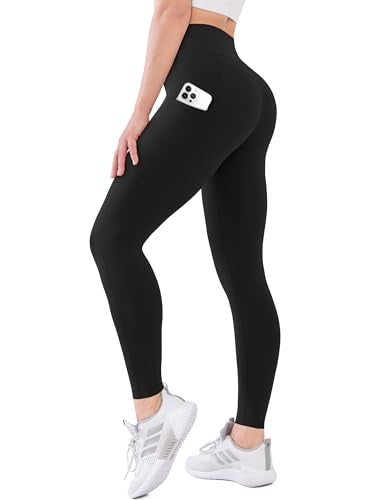 High Waisted Leggings with Pockets for Women Buttery Soft Full Length