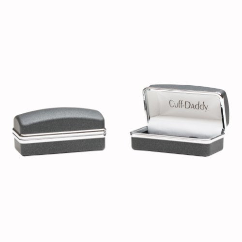 Skiing Cufflinks with Presentation Box - Silver Tone