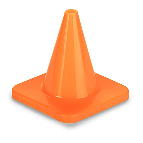 4 Inch High Visibility Vinyl Sports Training Cones - Orange