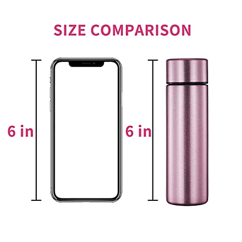 Pink 5oz Insulated Stainless Steel Thermos Water Bottle - Keeps Cold 12h Hot 6h, Portable & Leak-Proof